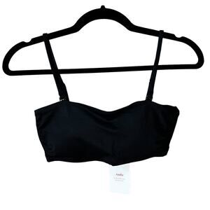 NWT Andie Swim The Bora Bora Convertible Bikini Top Black Medium Beach Pool